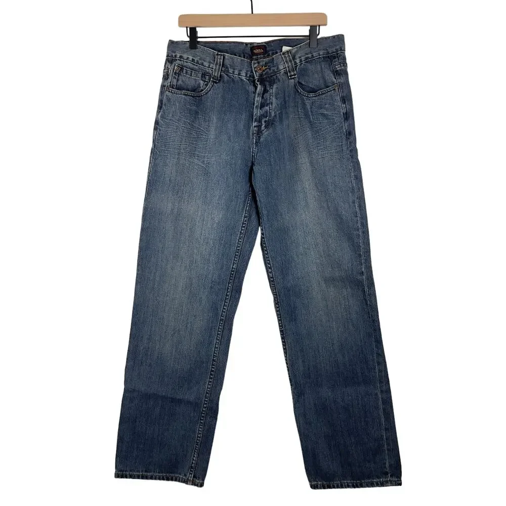 VTG Y2K Von‎ Dutch Originals Greaser Selvedge Blue Straight Jeans Mens 34 x 33